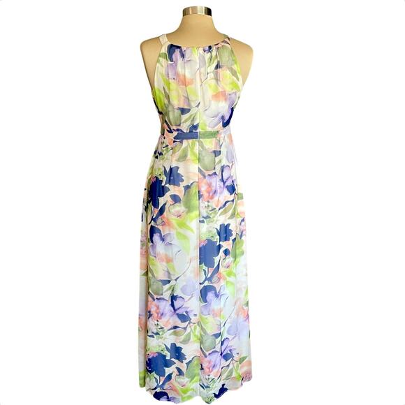 ModCloth Essence of Presence Chiffon Maxi Dress Floral Print Sleeveless MEDIUM - Picture 6 of 11